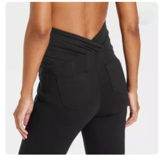 High-Rise Over Belly Slit Maternity Leggings - Isabel Maternity by Ingrid - Picture 1 of 7